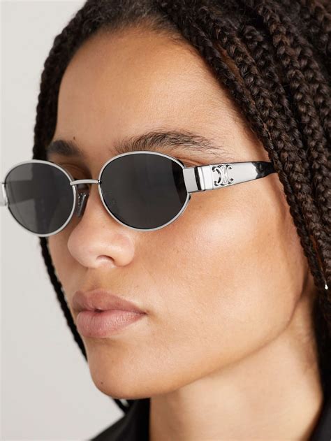 celine eyewear oval-frame acetate sunglasses|celine sunglasses price.